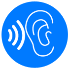 We Listen blue icon circle