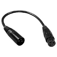 DMX Data Cable XLR 3pin Male to Female 1' UL2969