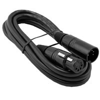 DMX Data Cable XLR 5pin Male to Female 1' UL2969