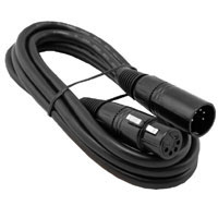 DMX Data Cable XLR 5pin Male to Female 5' UL2969