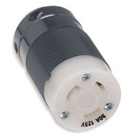 Twistlock 306C 2623 2P/3W 30a 250v Female Black/White