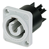 NAC3MPB-1 Receptacle Panel Mount - powerCON - power out (gray)