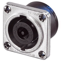 Neutrik NL8MPR/NL8PRXX Receptacle speakON® 8 pole - solder - NLT style - nickel- WITH SQUARE FLANGE - NOT ROUND