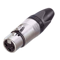 NC3FXX XLR Cable End XX Series 3 pin Female - nickel/silver