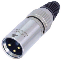 NC3MX-HD XLR Cable End X-HD Series 3 pin Male - stainless/gold - IP65 rated