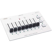 808CP Remote Memory Control wall station with 8 manual slide controls, 3 gang box