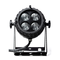 BabyBeam 4 x 15w LED RGBW - 8deg - IP67, 100-240vAC, DMX - Black