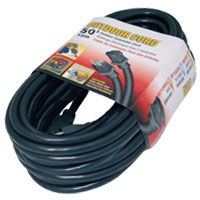 Extension Cord 12/3SJTW - 50 foot, cUL, Nema 5-15 male to female edison 125v/15A - Black