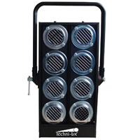 Light Bank Blinder for 8-Par36 w/o wiring, aluminum - Black