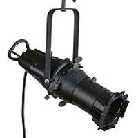 LEO ELLIPSOIDAL SPOTLIGHT, 36 degree Beam, Includes c-clamp, color frame, cord and 5-15P edison plug, no lamp, Black