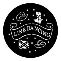 ROSCO:250-77660 -- 77660 Line Dancing 1 Steel Metal Gobo, Size: Specify