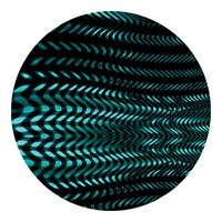 ROSCO:260-84424 -- 84424 Cyan Thread 2 Color  Glass Gobo, Size: Specify