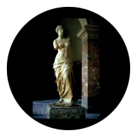 ROSCO:260-86678 -- 86678 Venus De Milo Multi Color Glass Gobo By Lisa Cuscuna, Size: Specify