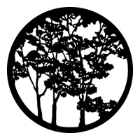 GAM:250-G219 -- G219 Trees Steel Metal Gobo, Size: Specify