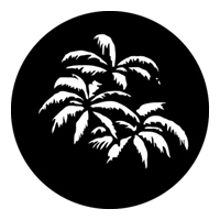 GAM:250-G362 -- G362 Palm Leaves Steel Metal Gobo, Size: Specify