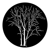 GAM:250-G528 -- G528 Winter Trees B Steel Metal Gobo, Size: Specify