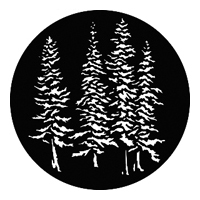 GAM:250-G529 -- G529 Evergreen Trees Steel Metal Gobo, Size: Specify