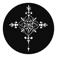 GAM:250-G711 -- G711 Iron Cross Steel Metal Gobo, Size: Specify