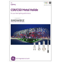 GE CSR/CSD Metal Halide Stage & Studio Lamp Catalog