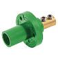 HBL15MRGN Panel Mount Mini 150A Double Set Screw Male Green