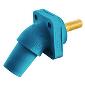 HBLFRASBL Panel Mount 4/0 300/400A Angled 45deg Stud Female Blue