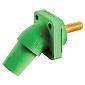 HBLFRASGN Panel Mount 4/0 300/400A Angled 45deg Stud Female Green