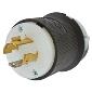 HBL2411 Twistlock 20a 125/250v 3pole/4wire Male Plug Black/White