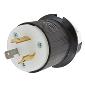 HBL2311 Twistlock 20a 125v 2pole/3wire Male Plug Black/White