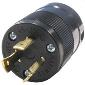 205PBL Twistlock 2311 20a 125v  2Pole, 3 Wire Male Black