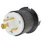 HBL2611 Twistlock 30a 125v 2Pole/3Wire Male Plug Black/White