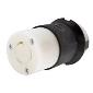 HBL2323ST Twistlock 20a 250v 2pole/3wire Spring Terminal Female Connector Black/White