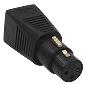 RJ45 CAT5 to DMX XLR 3 Pin Female Adapter - Molded Black