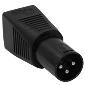 RJ45 CAT5 to DMX XLR 3 Pin Male Adapter - Molded Black