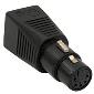 RJ45 CAT5 to DMX XLR 5 Pin Female Adapter - Molded Black