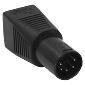 RJ45 CAT5 to DMX XLR 5 Pin Male Adapter - Molded Black