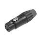 SCMF3-BG XLR 3pin Female,black shell, golden contacts