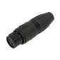 SCWF3-B-67 XLR 3pin Female IP67, black shell, golden contacts