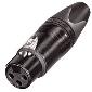 NC3FXX-BAG XLR Cable End XX Series 3 pin Female - black/silver