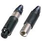 NC3FM-C XLR Cable End convertCON Unisex Female/Male - nickel/gold