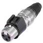 NC3FX-HD XLR Cable End X-HD Series 3 pin Female - stainless/gold - IP65 rated