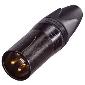 NC3MXX-B XLR Cable End XX Series 3 pin Male - black/gold