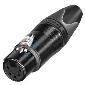 NC5FXX-B XLR Cable End Female 5 pin - black/gold