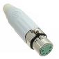 AAA5FWZ XLR Cable End - Female 5 pin - nickel white body, silver pins