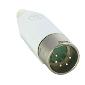 AAA5MWZ XLR Cable End - Male 5 pin - nickel white body, silver pins