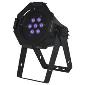 FlexiLED Mini 7 x 1w UV LED, DMX - with frame, Black