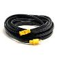 Extension Cord Flat 12/3SJTW - 50 foot, cUL, Nema 5-15 male to female edison 125v/15A - Yellow Connectors / Black Cord