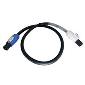 PowerCon Type Jumper Cord 12/3SJO - 3 foot,  Blue to Gray - Black