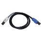 PowerCon Type Jumper Cord 12/3SJO - 5 foot,  Blue to Gray - Black