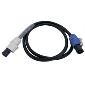 PowerCon Type Jumper Cord 14/3SJO - 5 foot,  Blue to Gray - Black