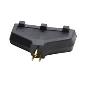 3-Way U-Ground Triple Block Adapter - Straight with male 515P to 3 female 515R - All Black - UL